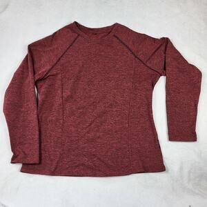 Soneven Women's Thermal Fleece Running Shirt Quick Dry Workout Pullover 2XL